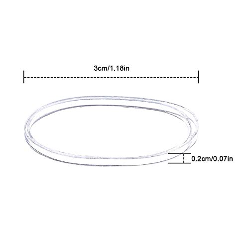 Dokpav 2000 Piezas Goma de Pelo Transparente Lazo de Pelo Elástico Banda de Goma para Niñas Bebés, Peinado de Boda, Dreadlocks Pequeños con Caja Libre