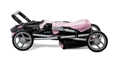 Doll Stroller - Carro capota - Manillar regulable en altura: 45 - 72 cm - plegable