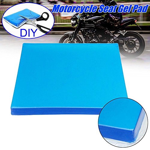 Domeilleur - Almohadillas de gel para asiento de motocicleta, accesorios de amortiguación, cojín para asiento de motocicleta, 25*25*1cm