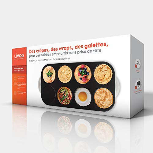 DOMOCLIP DOC186 Crepiere électrique Maxi Crepes Party - Blanc