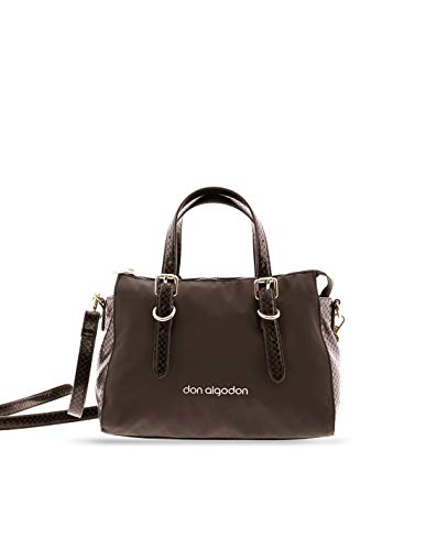 Don Algodon Bolso Bowling Nylon Elevated, Café, 31x19x15 cm