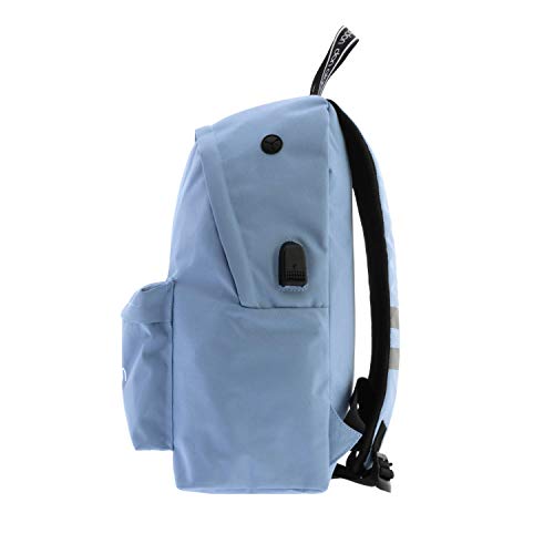 Don Algodón Mochila Mujer Casual Nailon con puerto USB Azul Claro