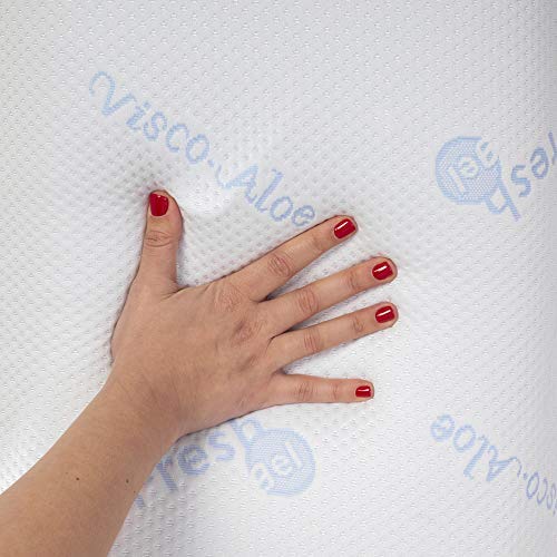 Don Descanso Pack 2 Almohadas Gel Fresh con Copos Viscoelástica, 70cm, Firmeza Media, Ergonómicas, Adaptables a Cabeza y Cuello, Termoreguladora, Transpirables, Tejido Strech. Fabricadas en España.