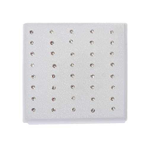 dongguan NUEEUDD 20 Pares/Set aretes hipoalergénicos Colorido Faux Rhinestone plástico Mezclado Colores 5 mm