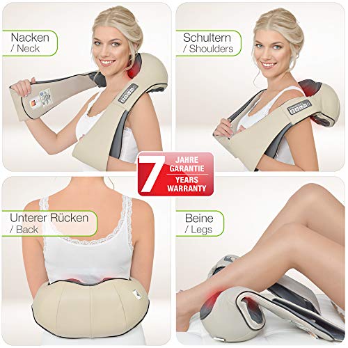 Donnerberg® Masajeador cuello espalda y cervicales con calor infrarrojo - Marca Original Alemana 7 años de garantía