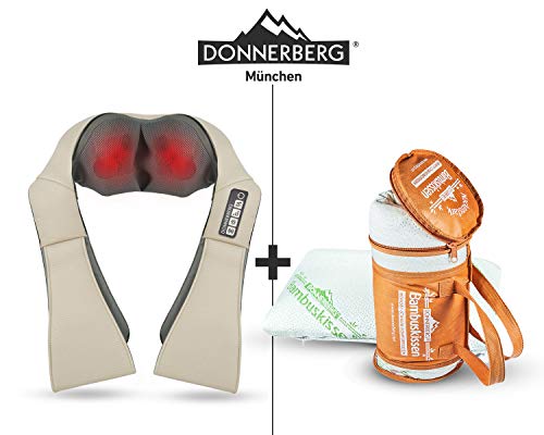 Donnerberg® Masajeador cuello espalda y cervicales con calor infrarrojo - Marca Original Alemana 7 años de garantía