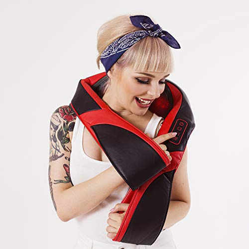 Donnerberg Masajeador de cuello y hombros para masaje shiatsu con calor infrarrojo