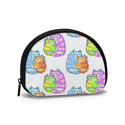 Doodle Cute Animal Elements Animales Mujeres Niñas Shell Cosmético Maquillaje Bolsa de Almacenamiento Monedas de Compras al Aire Libre Monedero Organizador