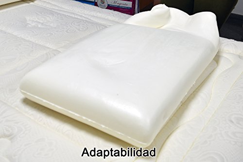 Dormio - Almohada viscoelástica con perfecta adaptabilidad al cuello, Tejido Aloe Vera, Termorregulable, Blanco, 105 cm