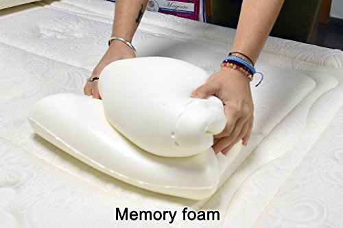 Dormio - Pack de 2 unidades, almohada viscoelástica con adaptabilidad al cuello, tejido Aloe Vera, termorregulable, 75 cm, blanco