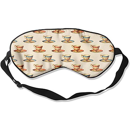 Dormir Máscara De Ojos Café Taza De Té Venda Suave Correa Ajustable Para La Cabeza Sombreador De Ojos Parche De Viaje