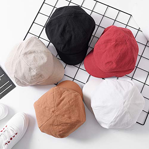 DORRISO Moda Gorra Boina Mujer Primavera Otoño Invierno Viajar Vacaciones Compras Ocio Beret Gorra de Boina 52CM-60CM Ajustable