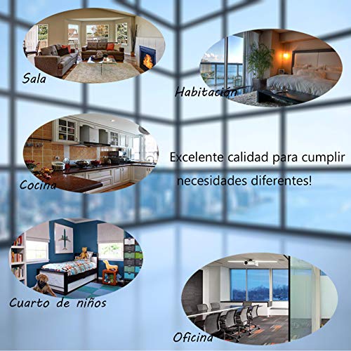 DORURE Vinilo Ventana Cristal Protector Solar Lámina Privacidad de Una Manera Espejo Película Adhesiva de Gran Reflexión Anti 99% UV Mejor Control de Calor Fácil (76_x_310_cm)