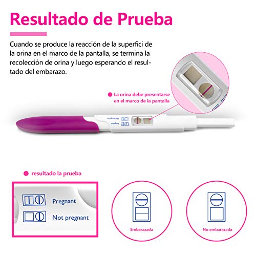 dothnix 3xTest de embarazo Prueba de Embarazo Resultado Rapido Formato Economico,25mIU / ml (púrpura,3pc)