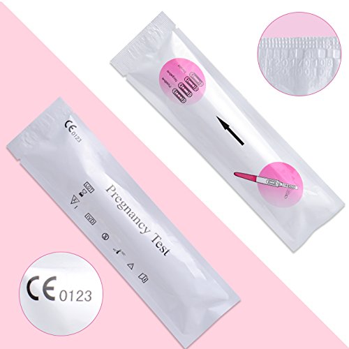 dothnix Test de embarazo Prueba de Embarazo Resultado Rapido Formato Economico,25mIU / ml (rosa,3pc)