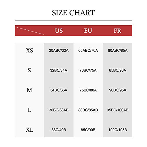 DotVol Sujetador Básico Mujer Encaje Floral Correa de Hombro Delgada Ajustable Negro EU XS