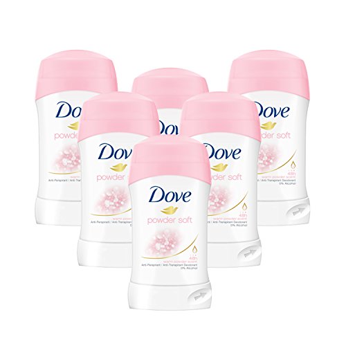 Dove Barras desodorantes antiperspirantes con aroma «polvo caliente» efecto durante 48 horas Pack de 6 (40 ml)
