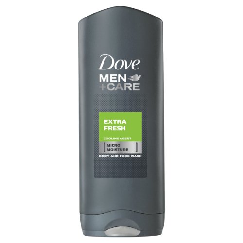 Dove “Extra Fresh” - Gel de ducha para hombre, para cuerpo y rostro.