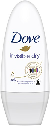 Dove - Invisible dry - desodorante en roll - on, pack de 3 (3 x 50 ml)