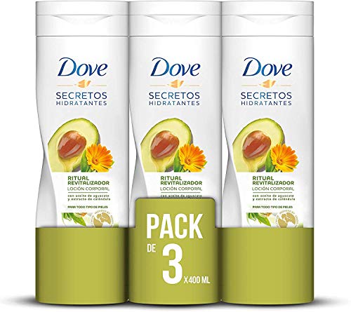 Dove Loción Aguacate - 3 Paquetes de 400 ml - Total: 1200 ml