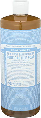 Dr. Bronner - Organic Castile Soap Unscented Baby-Mild, 32 fl oz liquid (japan import)