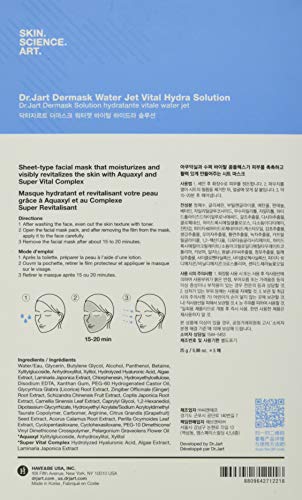 Dr. Jart+ Dermask Vital Hydra Solution - Máscara de hidratación profunda (25 g x 5 unidades)