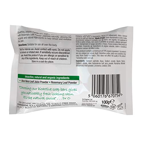 Dr Organic - Jabón Aloe Vera 100 gr