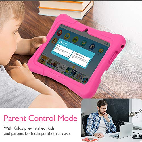 Dragon Touch Tablet para Niños con WiFi Bluetooth 7 Pulgadas 1024x600 Tablet Infantil de Android 8.1 Quad Core 1GB 16GB Doble Cámara Kid-Proof Funda Tablet Niños Educativo Y88X Plus Rosa