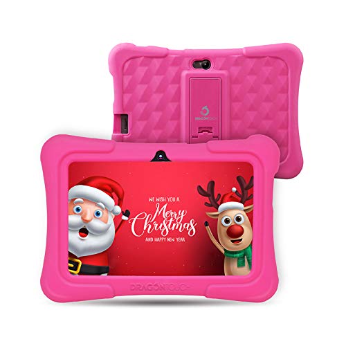 Dragon Touch Tablet para Niños con WiFi Bluetooth 7 Pulgadas 1024x600 Tablet Infantil de Android 8.1 Quad Core 1GB 16GB Doble Cámara Kid-Proof Funda Tablet Niños Educativo Y88X Plus Rosa
