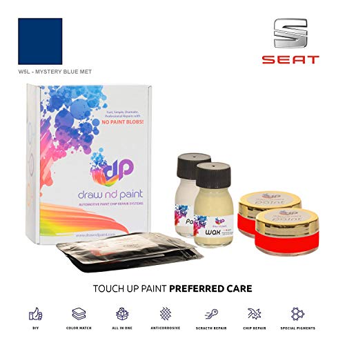 DrawndPaint for/Seat Leon St/Mystery Blue Met - W5L / Touch-UP Sistema DE Pintura Coincidencia EXACTA/Preferred Care