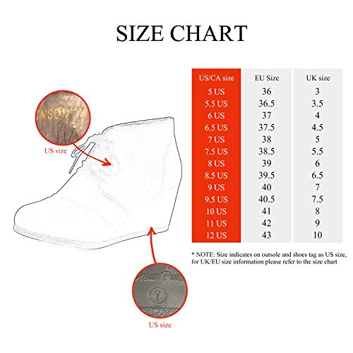 Dream Pairs Tomson Mujer Botines de Tacón Bajo Cuña Plataforma Otoño Invierno Moda Casuales Botas Gris Pardo 39 EU/8 US