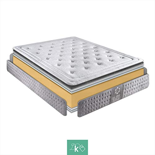 Dreaming Kamahaus Elite Colchón, con Viscografeno-Soft, Blanco, 135x190