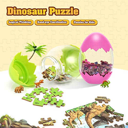 Dreamingbox Juguete Niño 2-8 Años, Dinosaurios Juguetes Puzzle Infantiles 3-8 Años Huevos de Dinosaurio Regalos Niña 2-8 Años Puzzles Educa Regalos Cumpleaños Niños Colegio Puzzle 2-8 Años