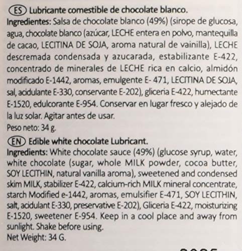 Dreamlove Secretplay Lubricante Comestible Chocolate Blanco - 1 Unidad