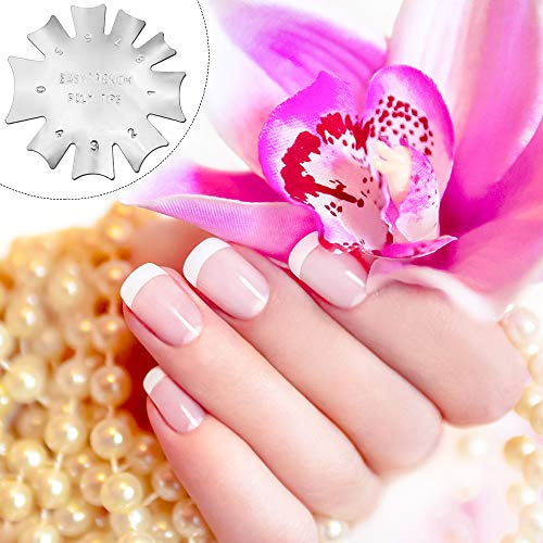 Dreamtop - 6 cortadores de uñas para manicura francesa, línea de sonrisa sencilla con 1 cortauñas acrílicas para bricolaje