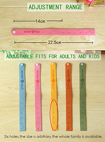 DREAMWIN Pulsera Repelente de Mosquitos, 15pcs Pulseras Antimosquitos, Actividades al Aire Libre y Bandas para Hacer Deportes, Materias Naturales, Ajustables para Adultos y Niños