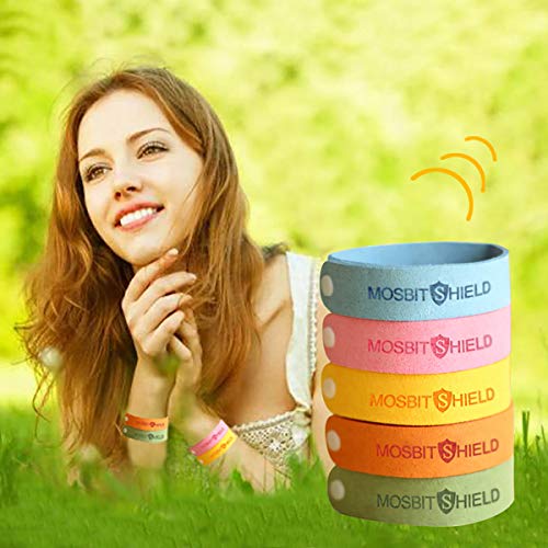 DREAMWIN Pulsera Repelente de Mosquitos, 15pcs Pulseras Antimosquitos, Actividades al Aire Libre y Bandas para Hacer Deportes, Materias Naturales, Ajustables para Adultos y Niños