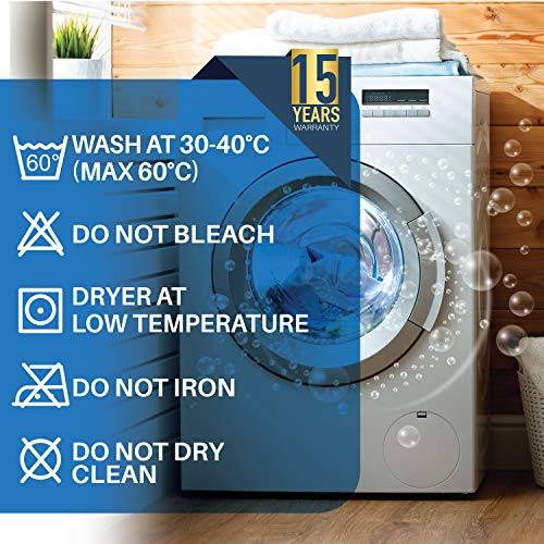 Dreamzie - Cubre Colchon 160 x 200 cm Impermeable con 4 Esquinas Elásticas - Protector de Colchón de Algodon Transpirable - 15 Años de Garantia