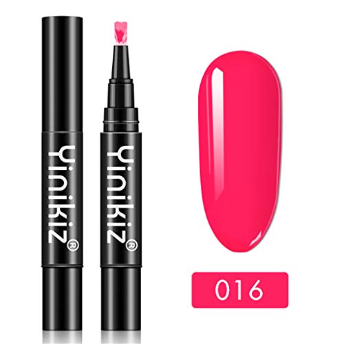DressLksnf Pluma Esmalte de Uñas Semipermanente Lápiz Pintauñas de Un Paso de Gel UV/LED para Manicura Profesional Base Coat Top para Nail Art para Salón de Uñas