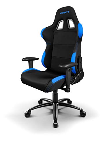 Drift DR100BL - Silla Gaming Profesional, (Tela Alta Calidad, Ergonómica), Color Negro/Azul