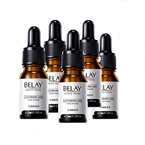 DRUN 3/4/5 Piezas de suero de perfección instantánea Zero Pore, Esencia de ácido lactobiónico Zero Pore Suavizar para Mejorar los poros agrandados/Exceso de sebo para Toda la piel-10 ml (5)