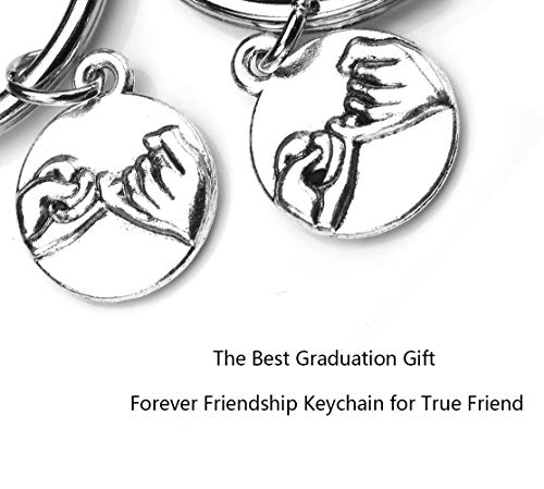 Dsaren Llavero con Colgante para Mejor Amigo Llaveros de Amistad Llavero de Cumpleaños Regalo para Hermanas 2 piezas (B)