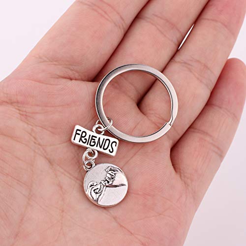 Dsaren Llavero con Colgante para Mejor Amigo Llaveros de Amistad Llavero de Cumpleaños Regalo para Hermanas 2 piezas (B)