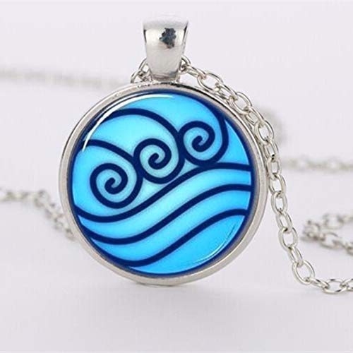 DTKJ Legend of Korra Water Tribe Glass Pendant Jewelry Silver Pendants For Men