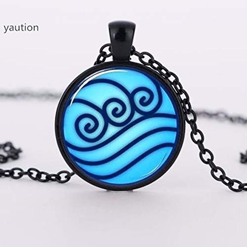 DTKJ Legend of Korra Water Tribe Glass Pendant Jewelry Silver Pendants For Men