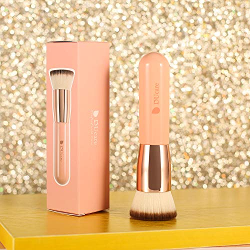 DUcare Brocha de Base Brocha Kabuki 1PCS Brochas Para Maquillaje Facial Profesional Para Bases De Maquillaje Liquido Tradicionales y Fluidas(rosa)