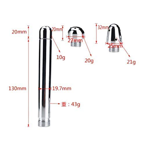 Ducha Enema Douche Accesorios Aluminio 3 Alcachofa de Ducha Boquilla de Agua Anal Rinse Vaginal Kit de Limpieza + Bolsa de terciopelo