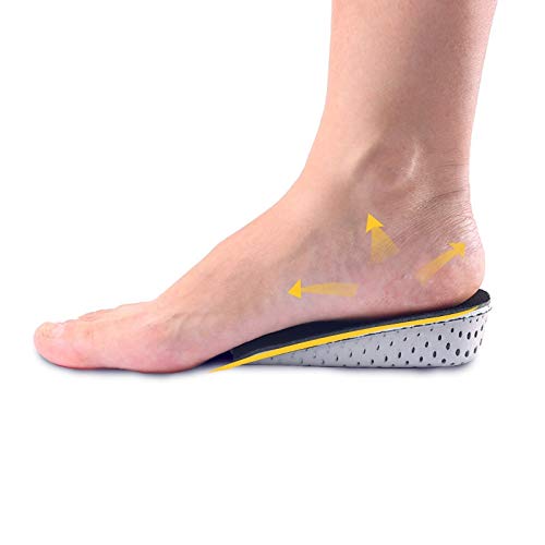 Ducomi Plantillas Elevadoras Hombre y Mujer - Plantilla Elevadora Acolchadas para Zapatos Amortiguadoras, Cómodas, Antibacteriana y Flexibles - Hasta 4,3 cm Mas de Altura - Unisex