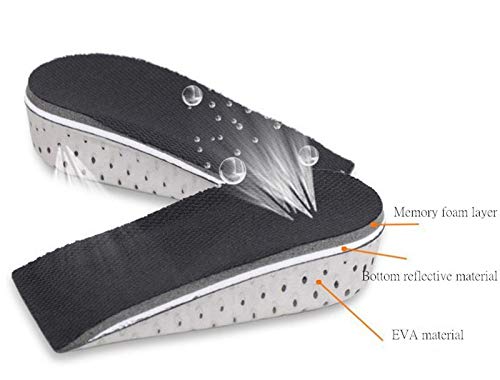 Ducomi Plantillas Elevadoras Hombre y Mujer - Plantilla Elevadora Acolchadas para Zapatos Amortiguadoras, Cómodas, Antibacteriana y Flexibles - Hasta 4,3 cm Mas de Altura - Unisex