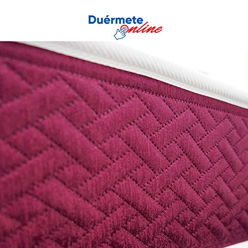 Duérmete Online Colchón viscoelástico Lyla Reversible (Cara Invierno-Verano) | Muy Transpirable | Fabricado en ESPAÑA, 135x180